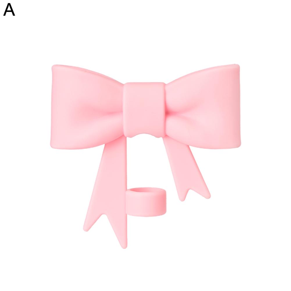 Lovely Bow Straw Covers Cap Toppers For Stanley 30&40 OZ Tumbler Cup Reusable Cute Silicone Straw Tips Lids Protect Covers New