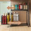 2 Tier Pull Out Cabinet Organizer Adjustable Kitchen Storage Basket Under Sink Organizer Spice Storage Rack Slide Out Drawer