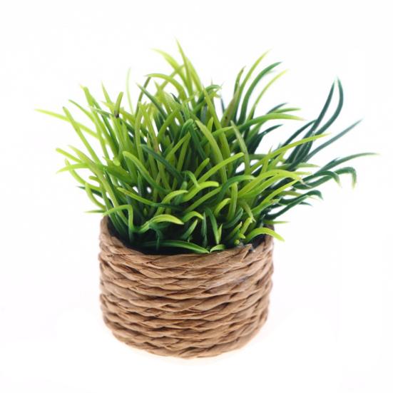 Miniatur-Bonsai-Pflanzen-Requisiten Topfpflanzen-Dekoration Künstliche Grüne Pflanzen für Puppenhaus Schreibtischregal Mini-Heimdekorationen Miniatur-Bonsai-Töpfe