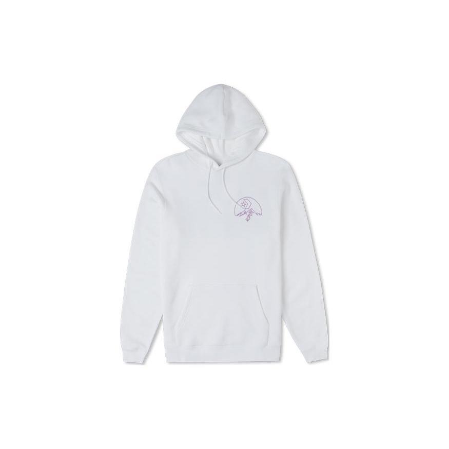 Converse Mountain Logo Hoodie Asia Sizing White Men s 10025050-A02 XL