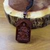 Thunderstruck Jujube Wood Double-Sided Wenchang Emperor & Wenqu Star Pendant Charm