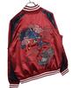 WESTSEA Japanese Embroidered Sukajan Jacket for Men and Featuring Wind Thunder Cherry and Also Featuring Yokai Gashadokuro Nekomata and Yamata No