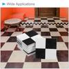 CoCud Dollhouse Square Wooden Miniature Floorboards Dollhouse Pack of 27 Flooring, 1.18" (Black/White) - (Use Decoration)