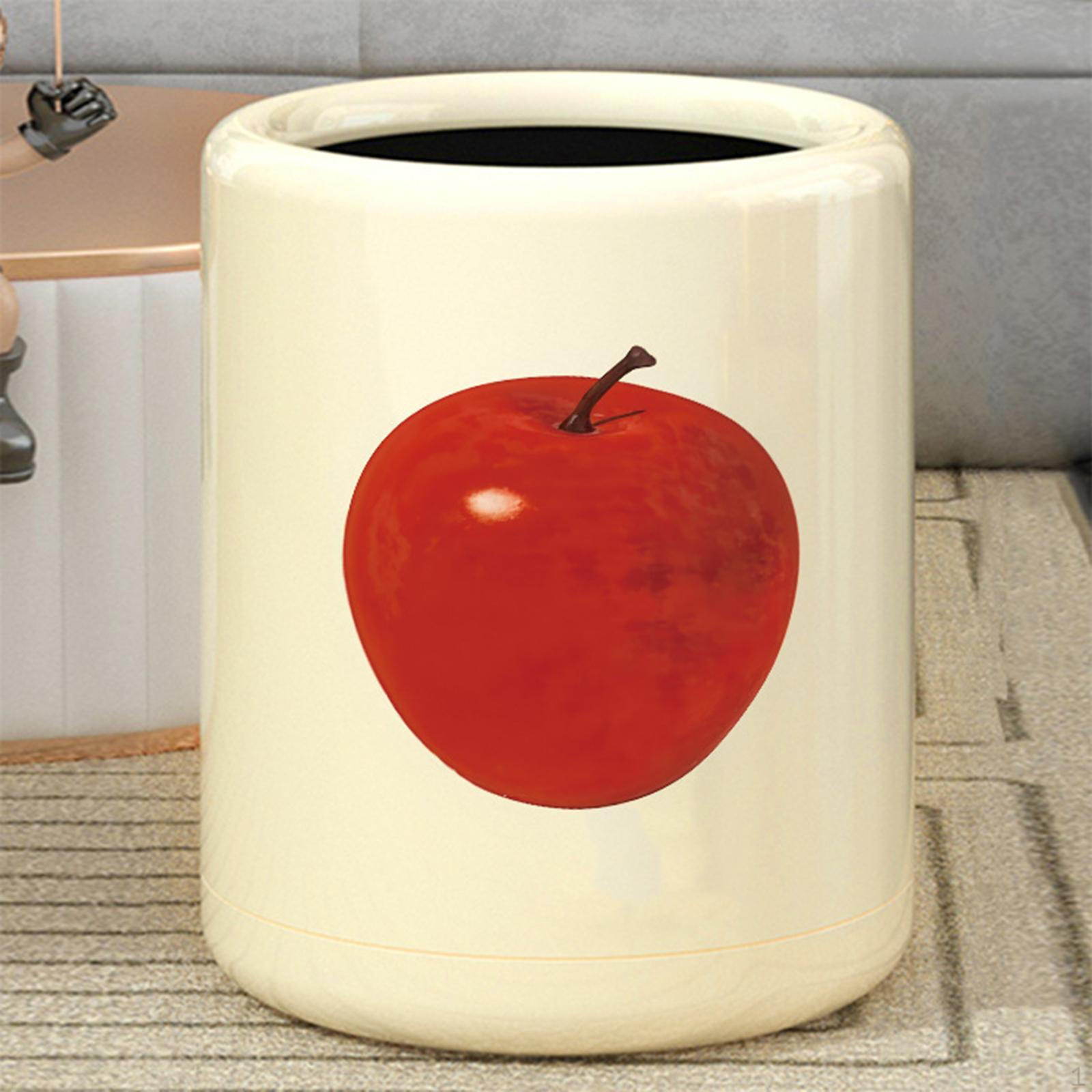 

Мусорное ведро для мусора, современное круглое, кухонная корзина для отходов, мусорный контейнер, для туалета в спальне Milky White