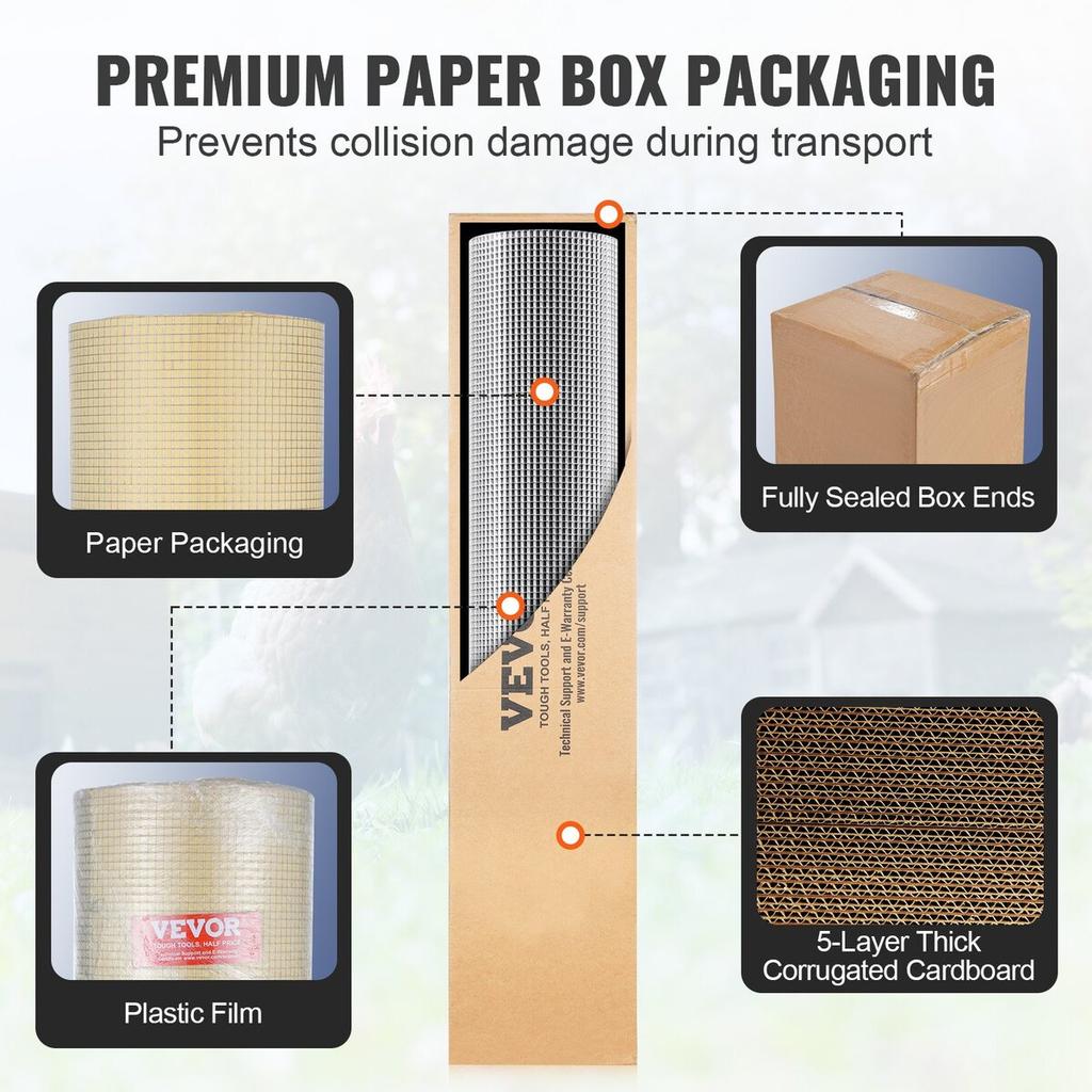 Hardware Cloth 1/4" 48in x 100ft 23 Ga Wire Mesh Roll Chicken Wire Fencing