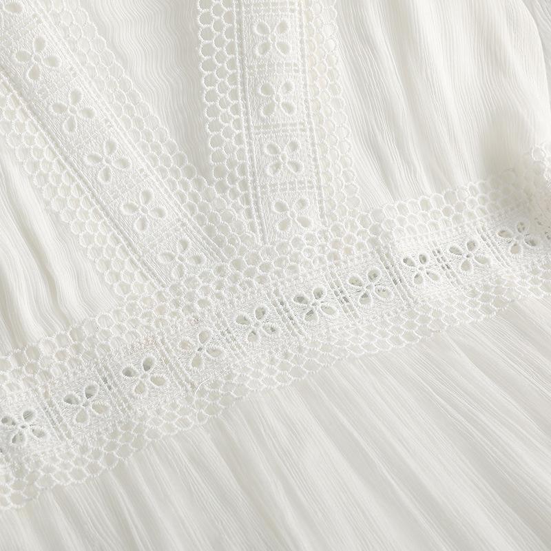 Mulberry Silk Dress Women's 2025 Spring and Summer New Long Dress Temperament White Fairy Skirt Vacation Style High Sense