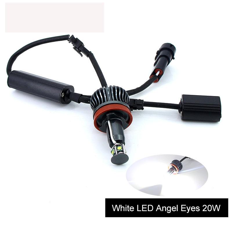 

LED CANBUS Free Angel Eyes light Headlight Lamp white for BMW E90 E92 E82 E60 E70 X5 E71 X6 fog lights Headlamps for bmw белый