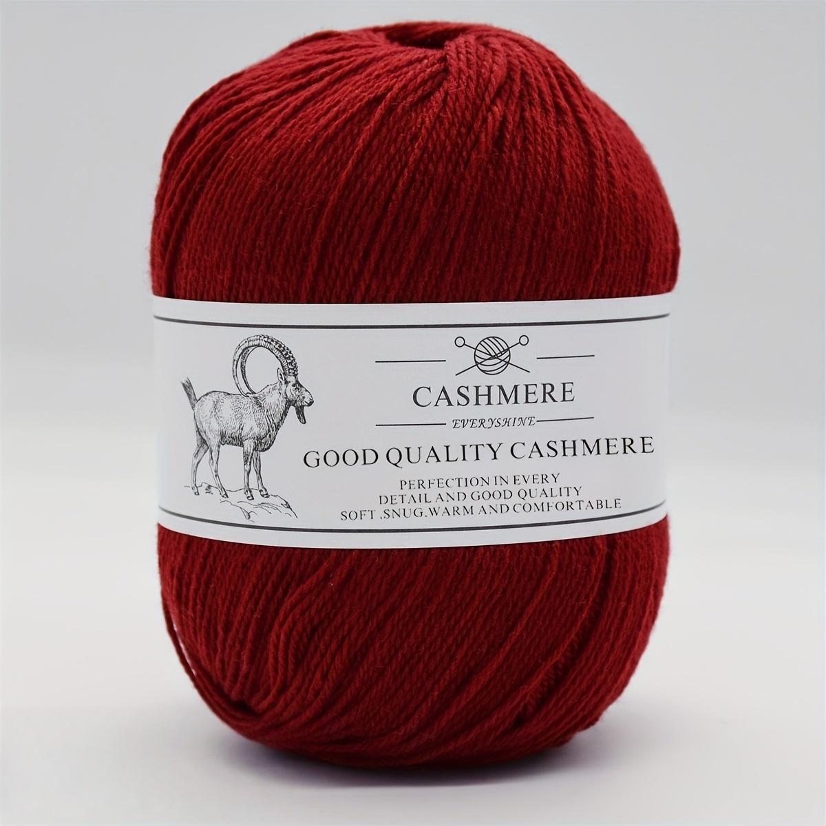 

Пряжа премиум-кашемира для вязания спицами и крючком – 50 г/1,76 унции, 320 м/350 ярдов, ультрамягкая тонкая шерсть ручной работы (Спицы 1,5-2,5 мм) Свитера DIY-поделки