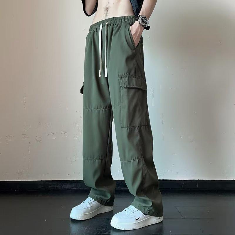 

Мужские летние тонкие брюки Strike High Street Straight Work Loose Casual Pants Men 5XL