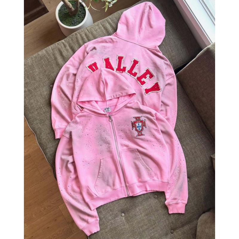 Streetwear Hooded Zip-Up Sweatshirt Women Retro