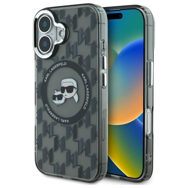 Karl Lagerfeld Klhmp16Shmckmhk Iphone 166.1 Czarny/Black Iml Monogram Karl&Choupette Head Magsafe