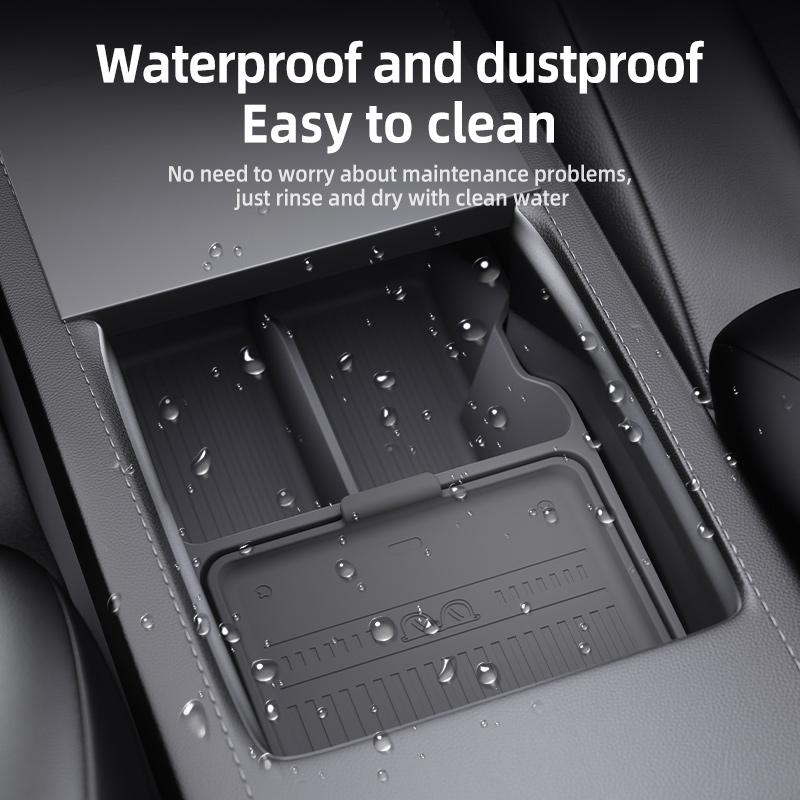 Custom Central Armrest Storage Box For TESLA Model Y 2025 Juniper Center Console Organizer Containers Tray Interior Accessories