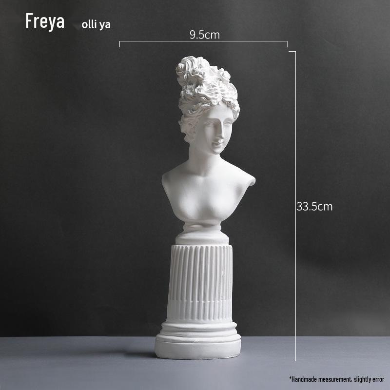 David Head Bust: Plaster Sculpture for Art Students & Teaching Aids