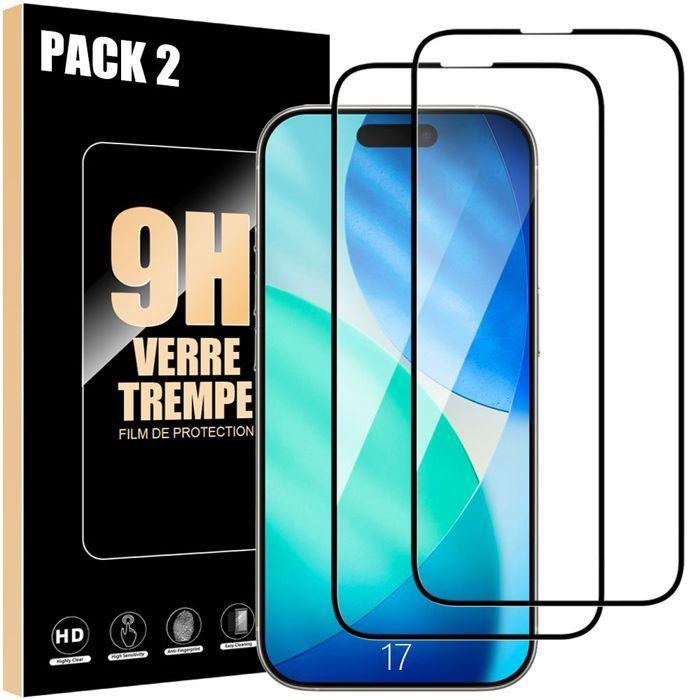 Film de protection en verre trempé - BOOLING - iPhone 17 - Lot de 2 - Antichoc - Anti-rayures 9H