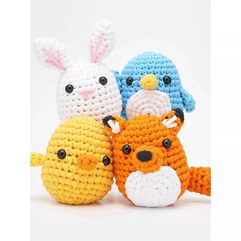 Zestaw do szydełkowania dla początkujących z wciągającymi samouczkami wideo do tworzenia zwierzątek DIY na sezon wiosenny 2023