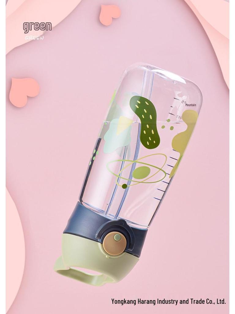 Children's Stainless Steel Insulated Straw Cup - Cute Cartoon Design for Kindergarten and Student Use