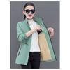 Winter Plus Samt Verdickt Mittellange Windjacke Damen Koreanische Version der Herbst und Winter Warme Jacke