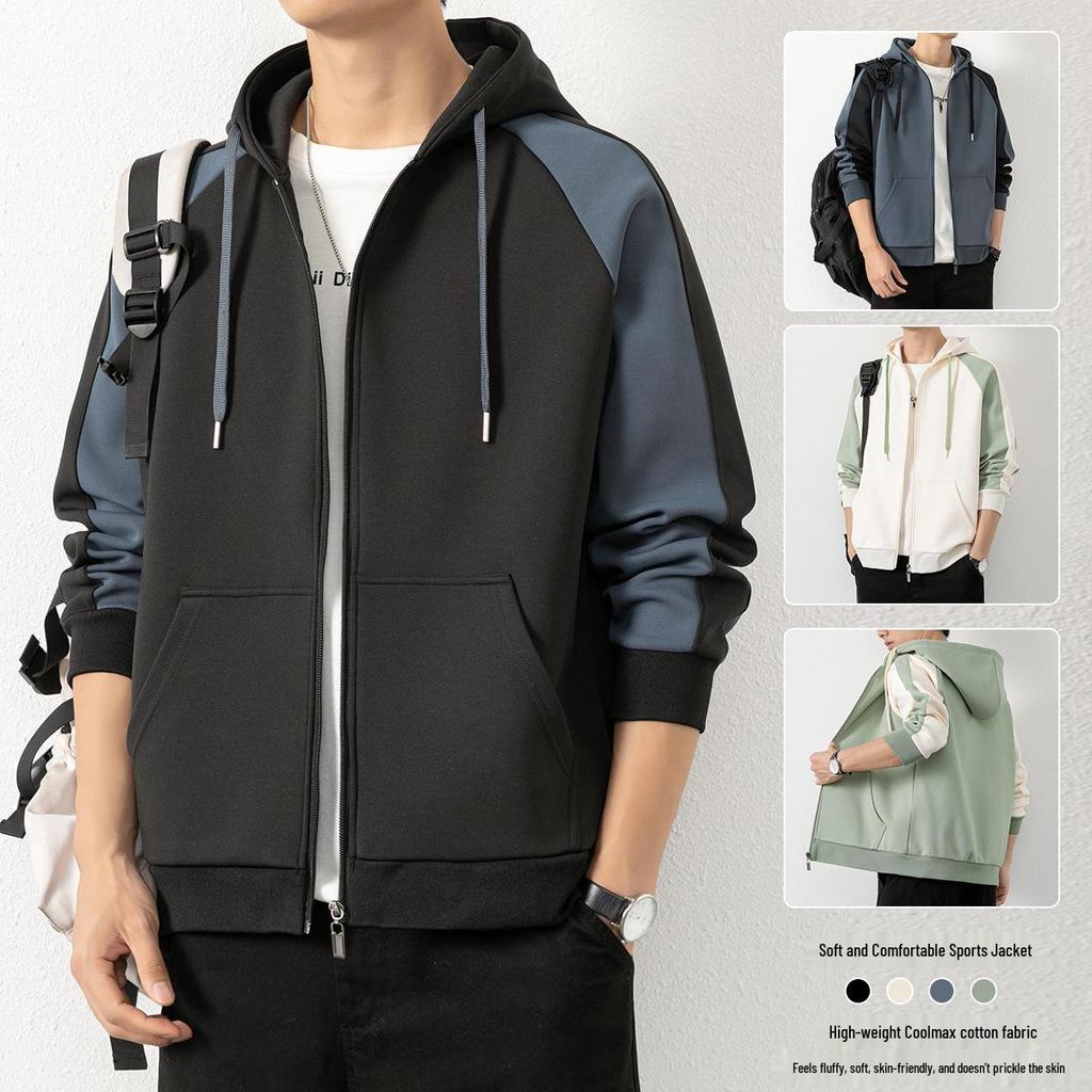 Herren Trendy Kapuzenstrickjacke: Frühling/Herbst 2024 Hong Kong Stil Lockere Jacke für Paare