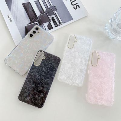 Coque de téléphone portable à motif coquillage S25ultra Convient pour Samsung S23 Ultra Anneau de lentille plaqué A56 Anti-chute Complet S22