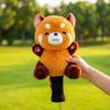 Cartoon Orange and Black Bear Headcover Soft Golf Cover