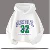 Autumn Winter Letter Print Kids Warm Children's Hoodie Kid Sport Sweatshirt Cartoon Boys Clothing Girls Long Sleeve Top