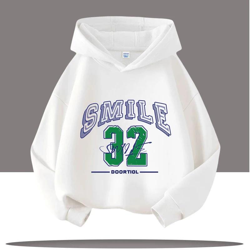 Autumn Winter Letter Print Kids Warm Children's Hoodie Kid Sport Sweatshirt Cartoon Boys Clothing Girls Long Sleeve Top