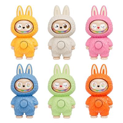 1 peça Brinquedo Labubu Mudança de Rosto Pressione Boneca Mudança de Rosto Desenho Animado Criativo Descompressão Brinquedo da Moda Estatueta