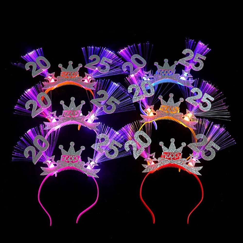 Number Letter LED Glow Hair Bands Snake Shape New Year Headdress  Men/Women/Kids