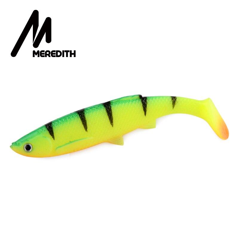 MEREDITH 4.73" Bleak Paddle Tail 14.5g 4pcs 120mm Fishing Soft Lures 3D Eyes T Tail Artificial Bait Plastic Pike Fishing Lures