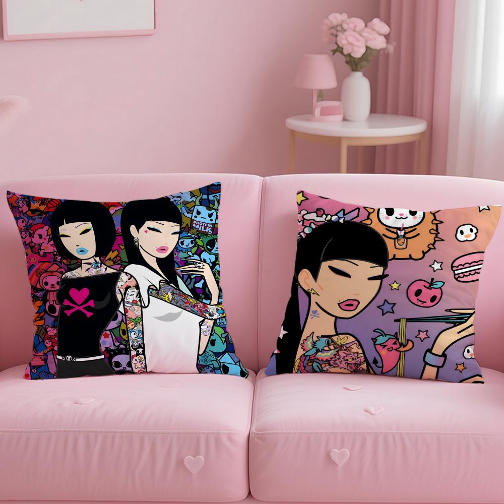 POPULAR T-TTokidokiSS Cushion Cover Comfortable Reversible Pillow Cover Ideal for Car Sofa Bedroom & Beyond