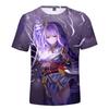 Καλοκαιρινά Kawaii Genshin Impact Raiden Shogun T-shirts 3D Εκτυπωμένο T Shirt Γυναικεία Ανδρικά Unisex Μόδα Oversized Αγόρια Κορίτσια T-shirts Μπλούζες