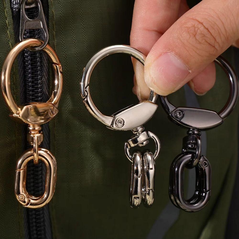 2 PCS Connector Clasps Metal Swivel Clasp Clips Spring Ring Hook Rings O-ring Buckle Clasps Keys Management