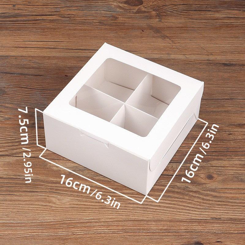 WTEMPO Transparent Window Foldable DIY Paper Gift Boxes Universal Storage Boxes Party Decor Treat Boxes Cupcake Cookie and Presents Packaging Boxes