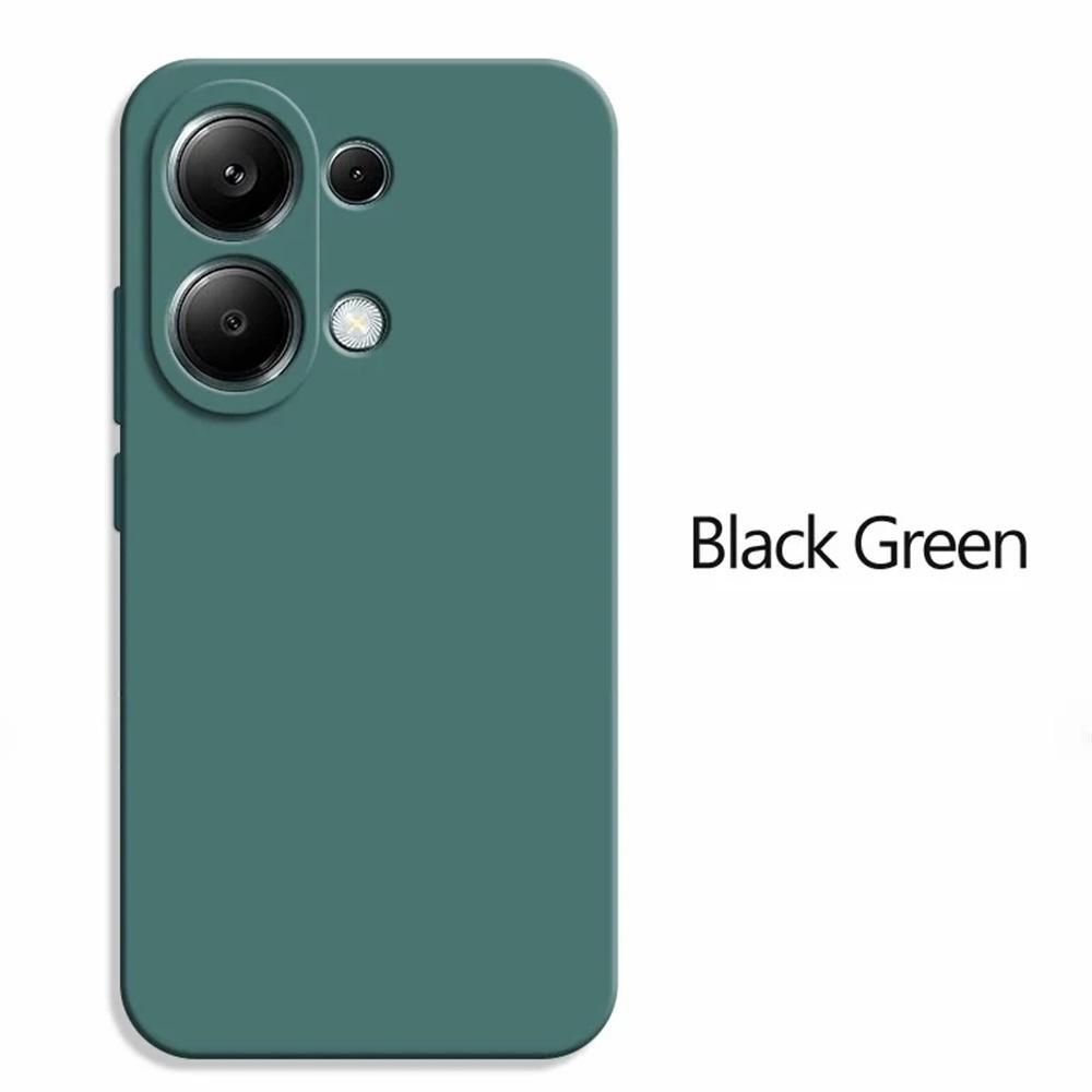 Matte Bumper Soft TPU Back Cover for Xiaomi Poco M6 Pro Liquid Silicone Case for Xiaomi POCO M6 Pro 4G Case Redmi Note13 Pro 4G