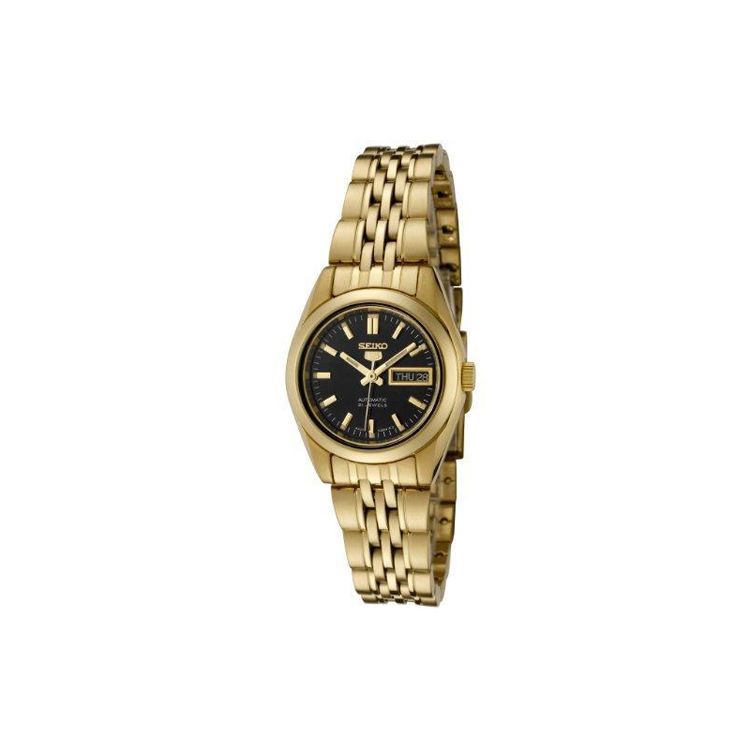 Seiko 30 Meters Waterproof Fashion Versatile Automatic Mechanical Movement Stainless Steel Strap Women Watches Black SYMA40 Black Dial