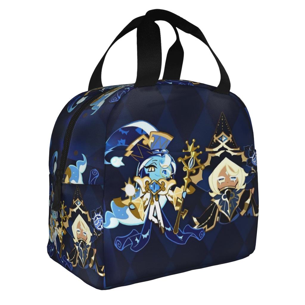 Cartoon Cookie Run Kingdom Game  Insulated Lunch Bags for School Office Anime  Waterproof Cooler Thermal Lunch Box Women Men