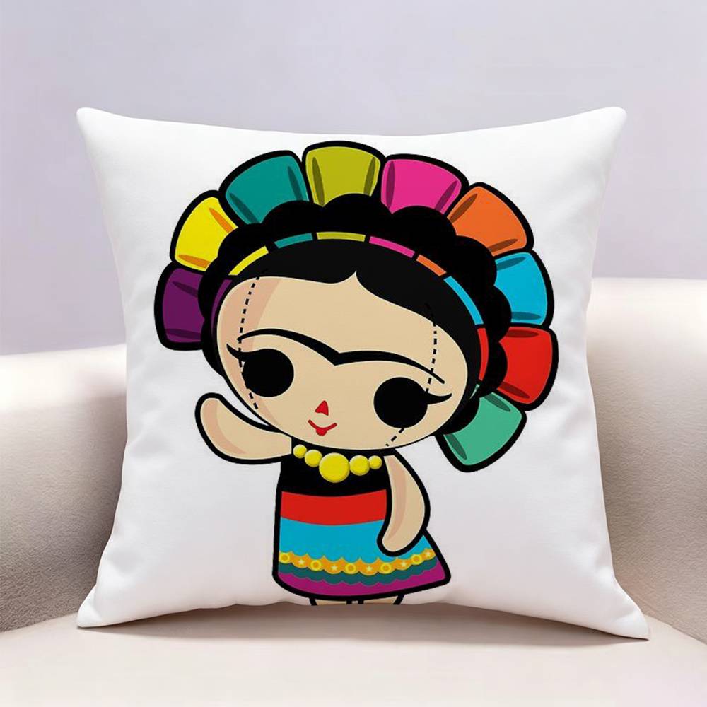 cute Art  FFrida Kahlo Doublesided print Pillow Case Cushion Cover Throw Pillow Case For Car Sofa