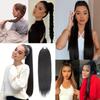 MISS WIG Long Straight Ponytail Extension 24Inch Ponytail Hair Extensions Synthetic Hair On Elastic Band Hairpiece Heat Resistant Hair Accessories