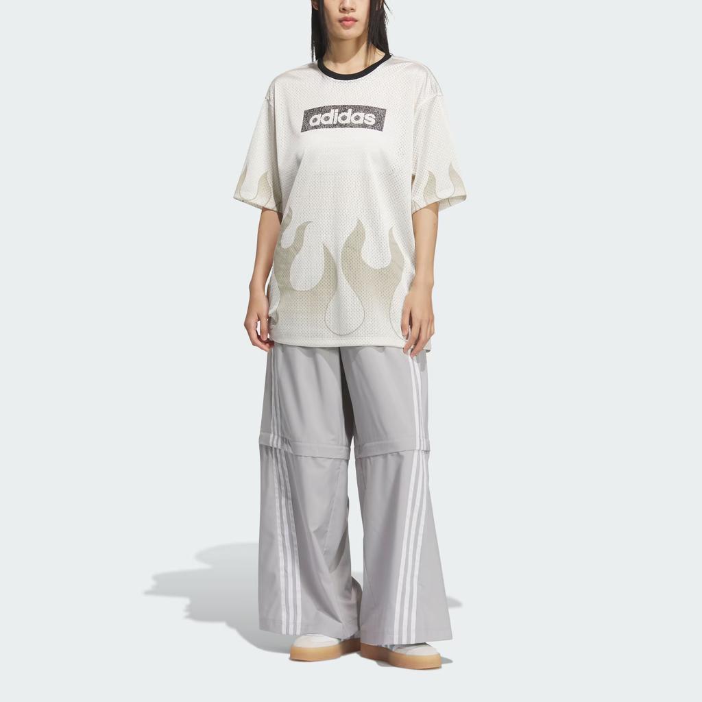 Adidas Originals Hockey Logo Letter Loose Short Sleeve T-Shirt Women Tops KF0145