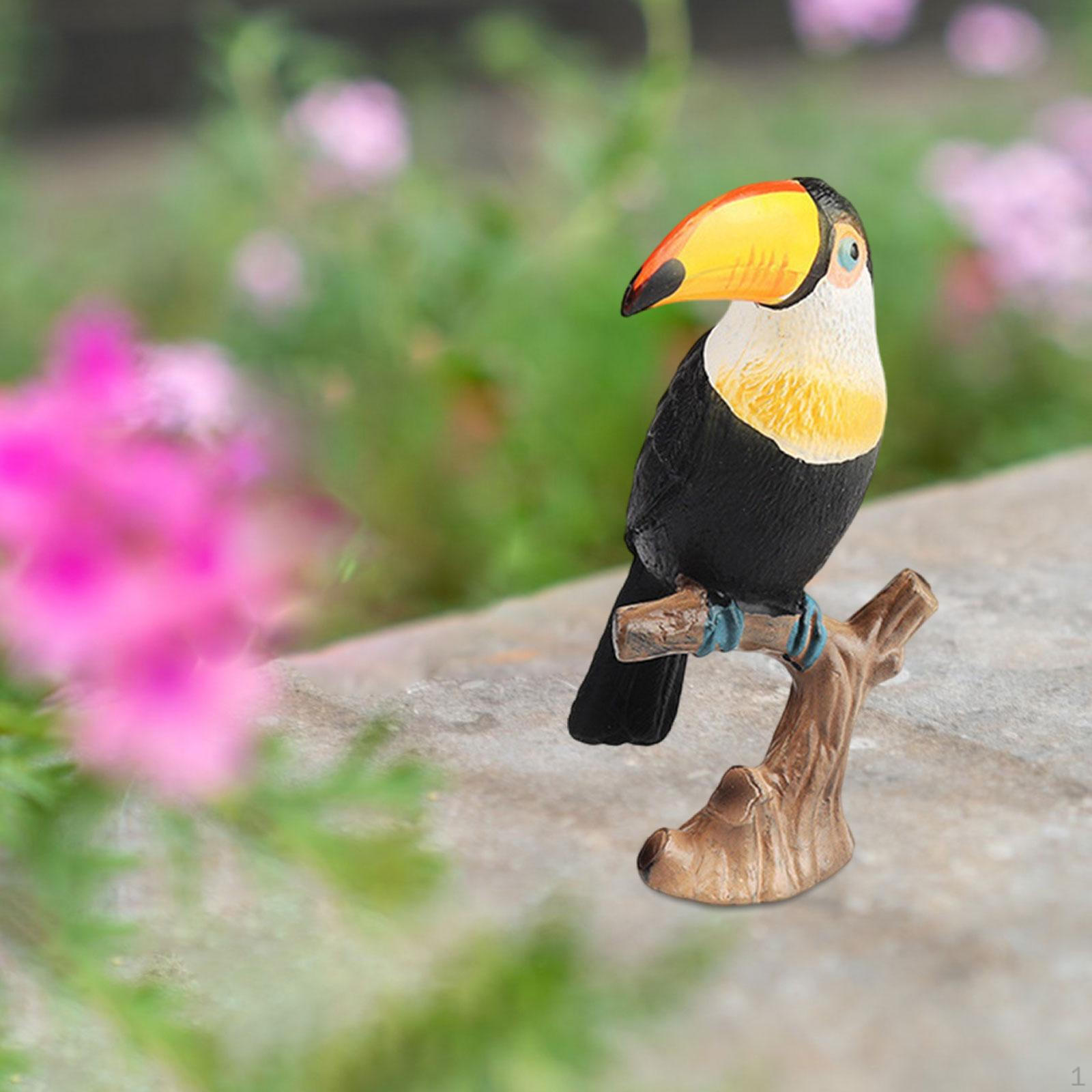 

Фигурки птиц, игрушки, искусственные птицы из ПВХ, модели животных, реалистичные для полки, настольный орнамент Standing on Branch