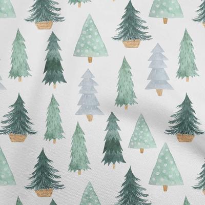 Cotton Flex Dark Green Fabric Tree Quilting Supplies Print Sewing Fabric By The Yard 40 Inch
