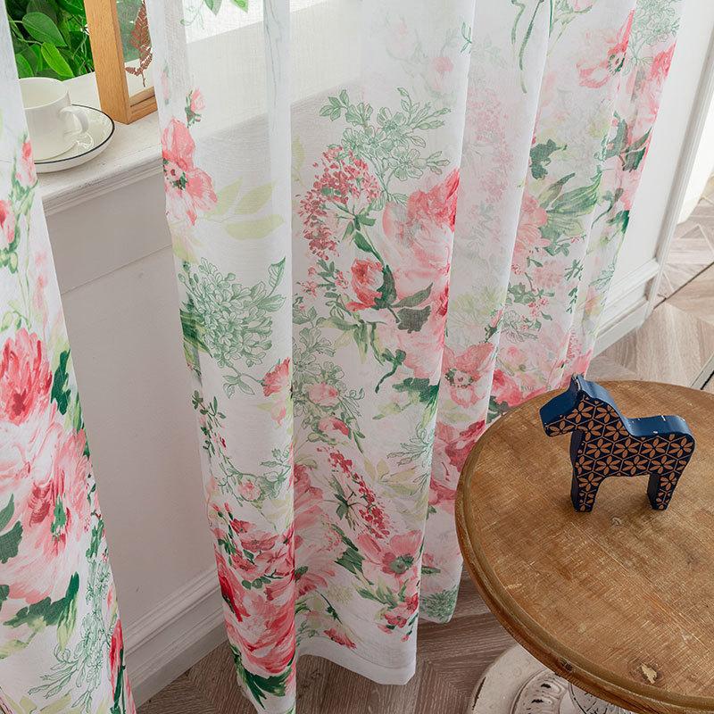 2026 Curtains, Gauze Curtains, Bedroom Translucent Decorative Curtains, Pole Piercing Sheer Curtain