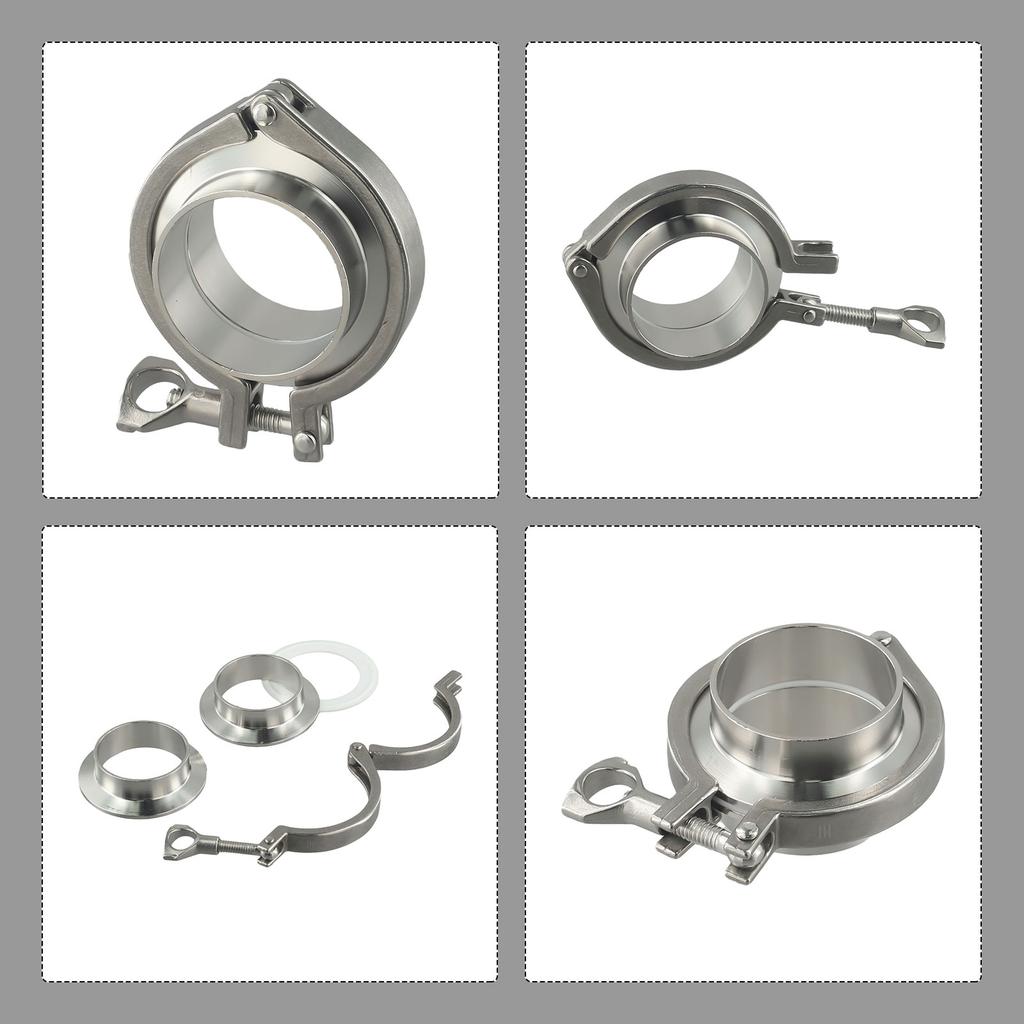 Adjustable Tri Clamp 3 Inch Tri Clamp For Brewing For Sanitary Connections 91mm Flange OD Convenient Cross-hole For Homebrew