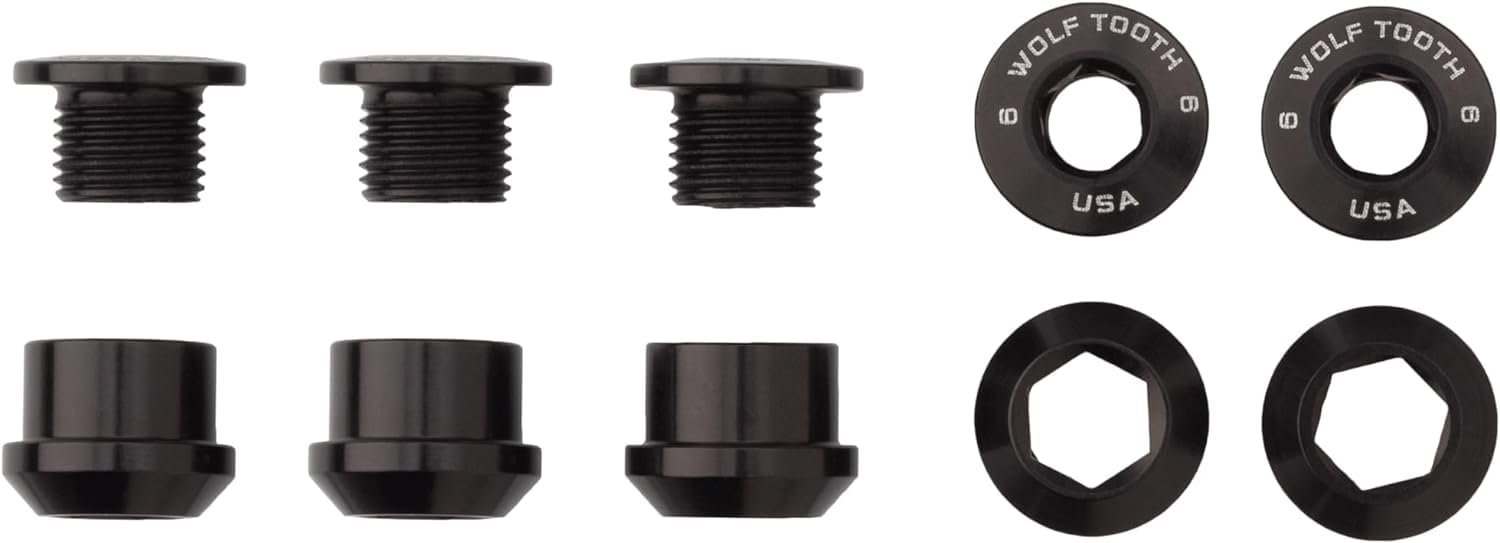 

Wolf Tooth Set of 5 Chainring for 1X 5 black 6mm Bolts+Nuts - pcs.