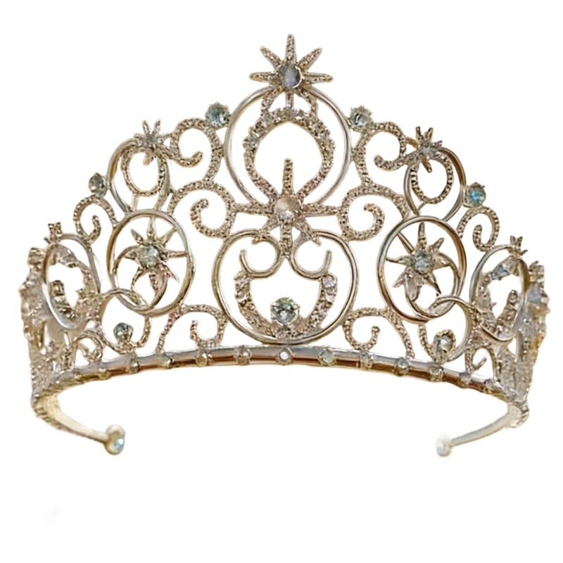 Elegant Zinc Alloyed Bridal Headband For Weddings Intricate Carving Comfortable Lightweight Design 4 Type Available