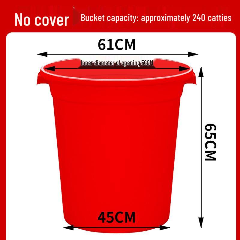 Large Food-Grade Plastic Water Storage Bucket - Extra Capacity & Thickened Design
