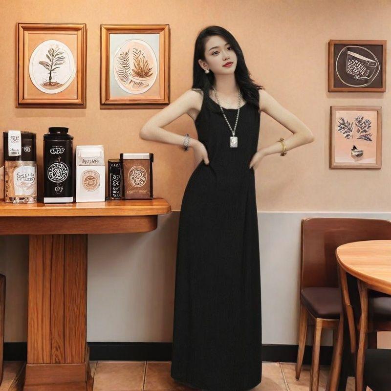 Women's Sleeveless Summer Tank Dress - Loose, Slimming, Large Size Base Layer