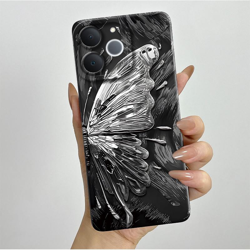 For Realme Note 70T Phone Case Aesthetic Butterfly Flower Anti Drop Protection Covers For Realme Note 70 T Note70T Bumper Casing
