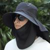 Sommer Schnell trocknender Boonie Hut für Männer und Frauen, Outdoor-Gesichtsmaske, breiter Krempe, Eimerhut, Sonnenschutz, breite Krempe, Kappe für Angeln, Jagd
