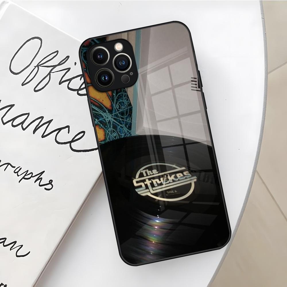 The Strokes Phone Case for Iphone 16 15 14 12 11 13 Pro Max Mini X Xr Xs Se 8 Puls glass Cover